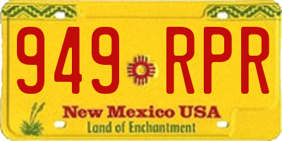 NM license plate 949RPR