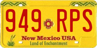 NM license plate 949RPS