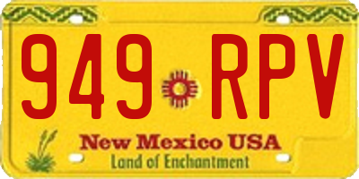 NM license plate 949RPV