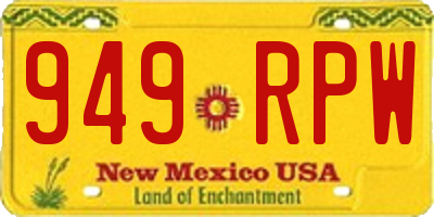 NM license plate 949RPW
