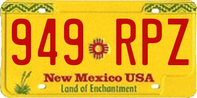 NM license plate 949RPZ