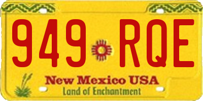 NM license plate 949RQE