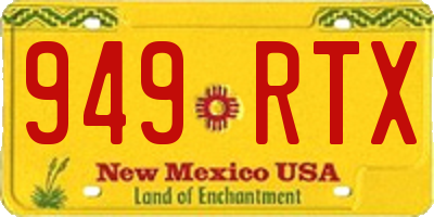 NM license plate 949RTX