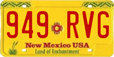 NM license plate 949RVG