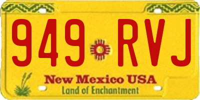 NM license plate 949RVJ