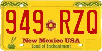 NM license plate 949RZQ