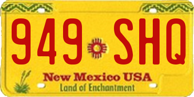NM license plate 949SHQ