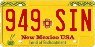 NM license plate 949SIN