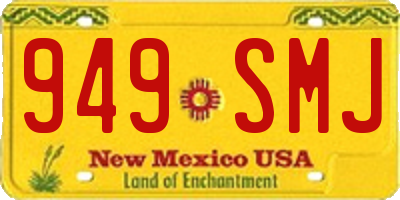 NM license plate 949SMJ