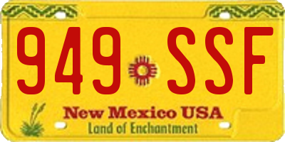 NM license plate 949SSF