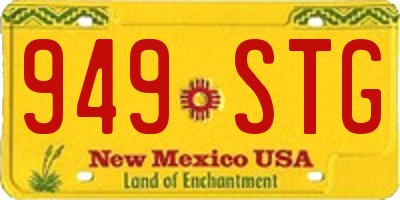NM license plate 949STG