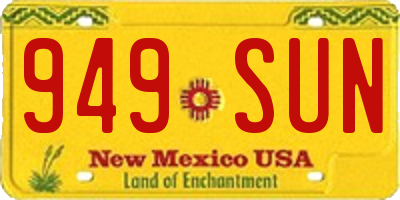 NM license plate 949SUN