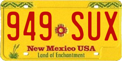 NM license plate 949SUX