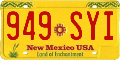 NM license plate 949SYI