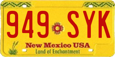 NM license plate 949SYK