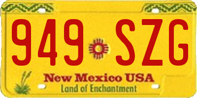 NM license plate 949SZG