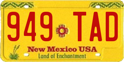 NM license plate 949TAD