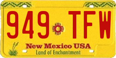 NM license plate 949TFW