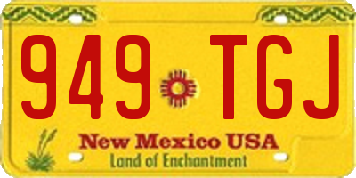 NM license plate 949TGJ