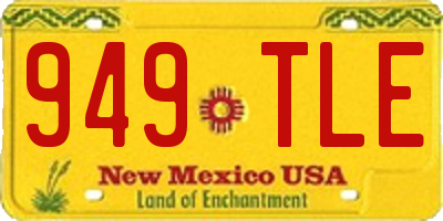 NM license plate 949TLE
