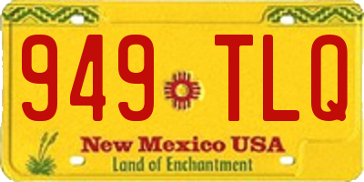 NM license plate 949TLQ