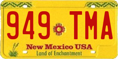 NM license plate 949TMA