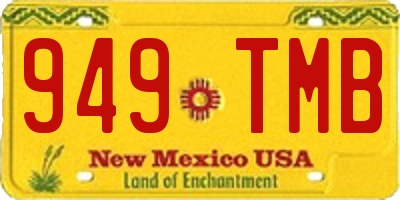 NM license plate 949TMB
