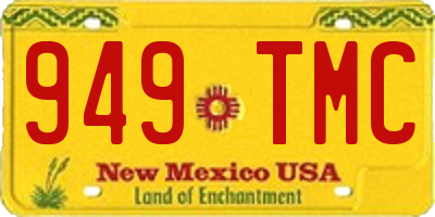 NM license plate 949TMC
