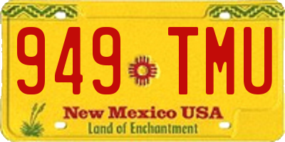 NM license plate 949TMU