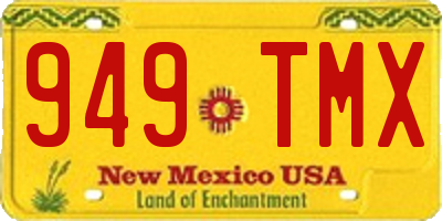 NM license plate 949TMX