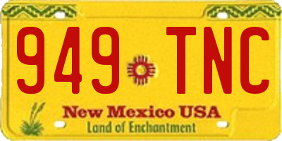 NM license plate 949TNC