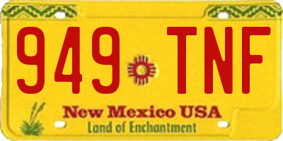 NM license plate 949TNF