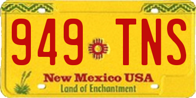 NM license plate 949TNS