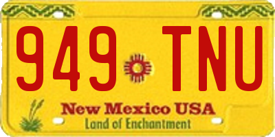 NM license plate 949TNU
