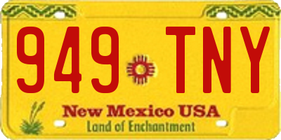 NM license plate 949TNY