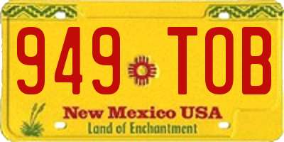 NM license plate 949TOB