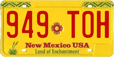 NM license plate 949TOH