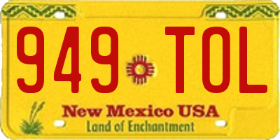 NM license plate 949TOL