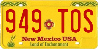 NM license plate 949TOS