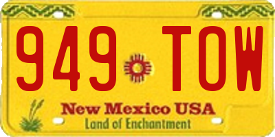 NM license plate 949TOW