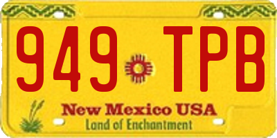 NM license plate 949TPB