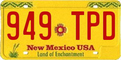 NM license plate 949TPD