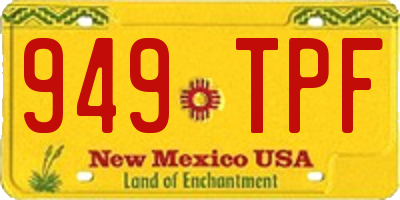 NM license plate 949TPF