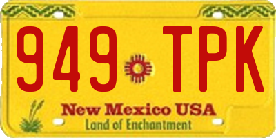 NM license plate 949TPK