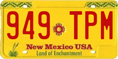NM license plate 949TPM