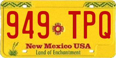 NM license plate 949TPQ