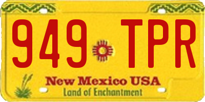 NM license plate 949TPR