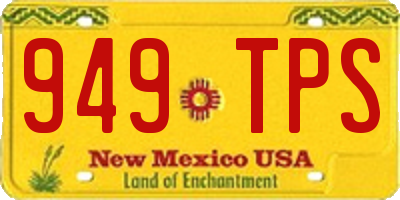 NM license plate 949TPS