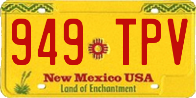 NM license plate 949TPV