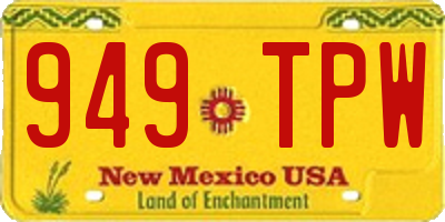 NM license plate 949TPW